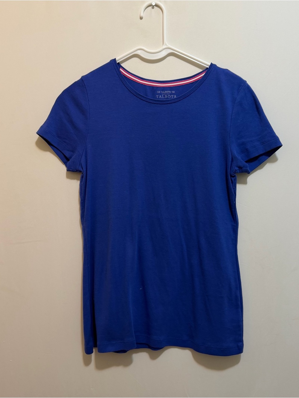 Talbots Short Sleeve Crewneck Tee in Cobalt Blue